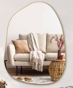 Large Asymmetrical Gold Mirror — Bohemian Style