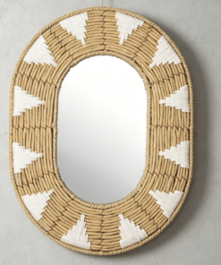 Seagrass Woven Oval Mirror — Pastoral Wall Decor